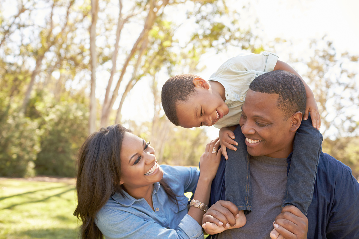 Family smiling